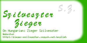 szilveszter zieger business card